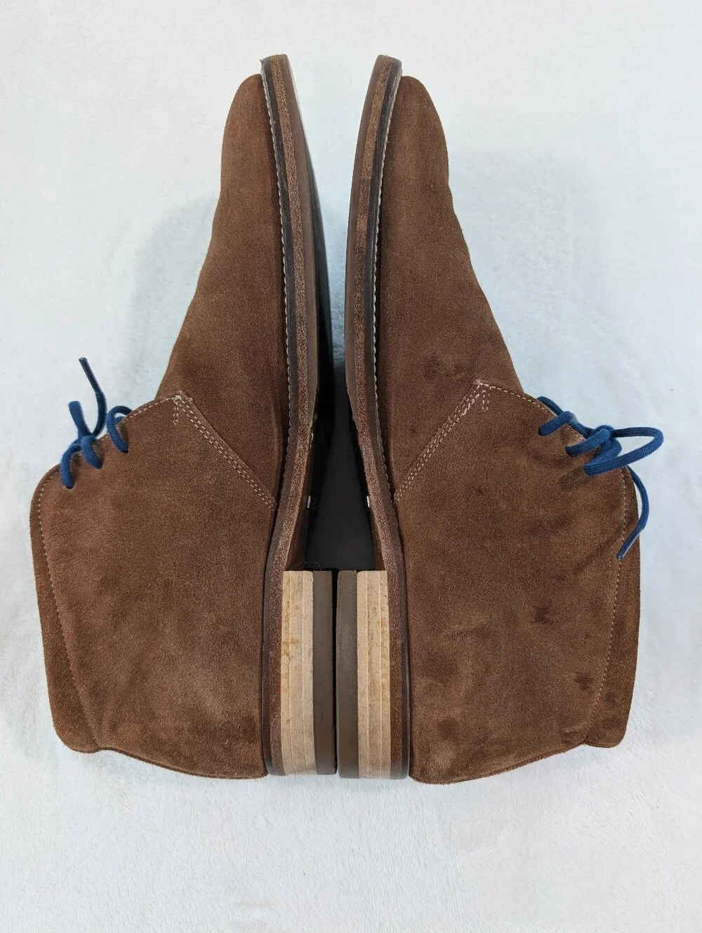 Gordon Rush Tan Suede Leather Chukka Boots Made in Italy Square Toe Men’s Sz 10